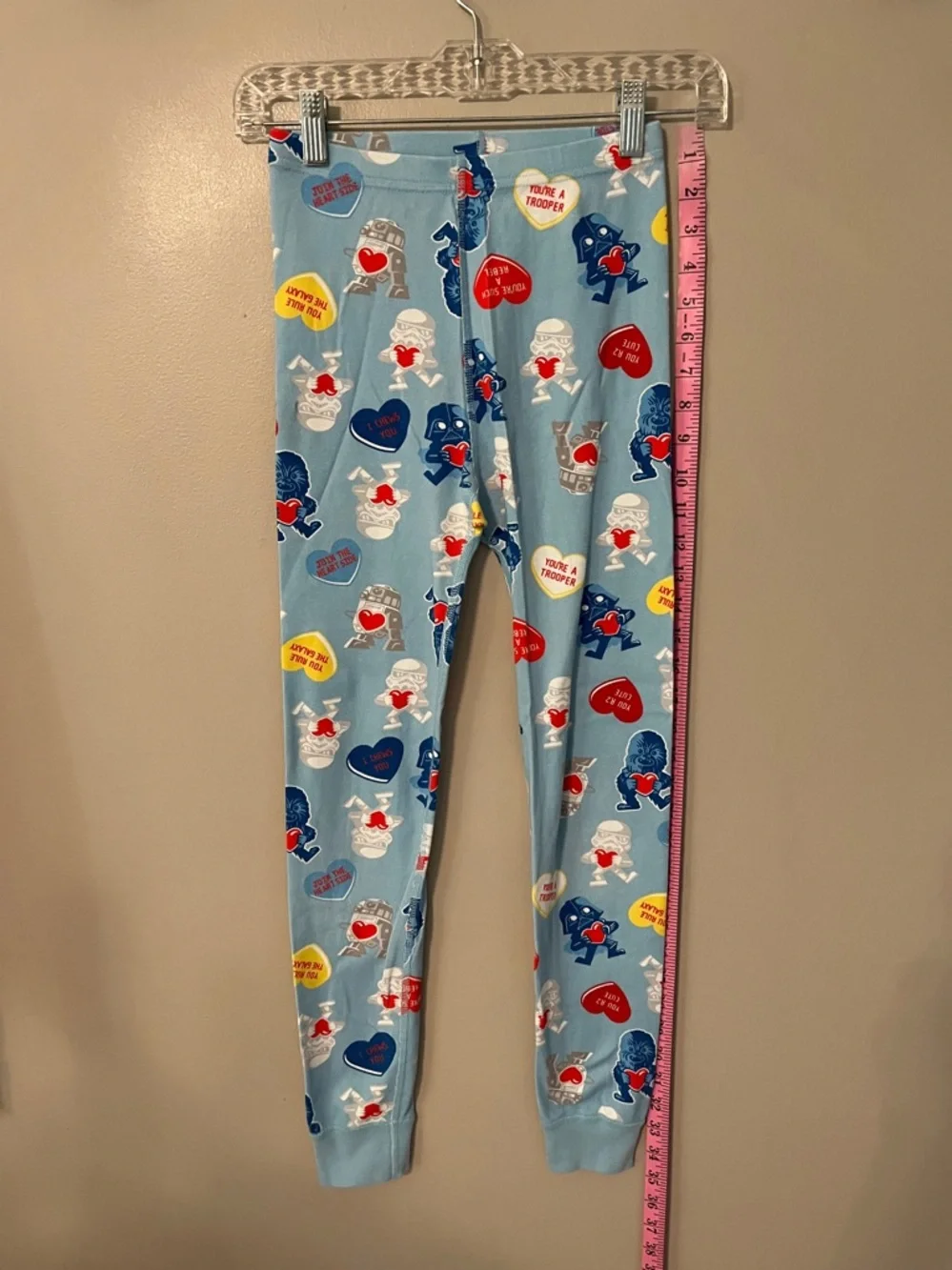 Hanna Andersson Star Wars Pajama Long John Set Blue Valentine's Size 10